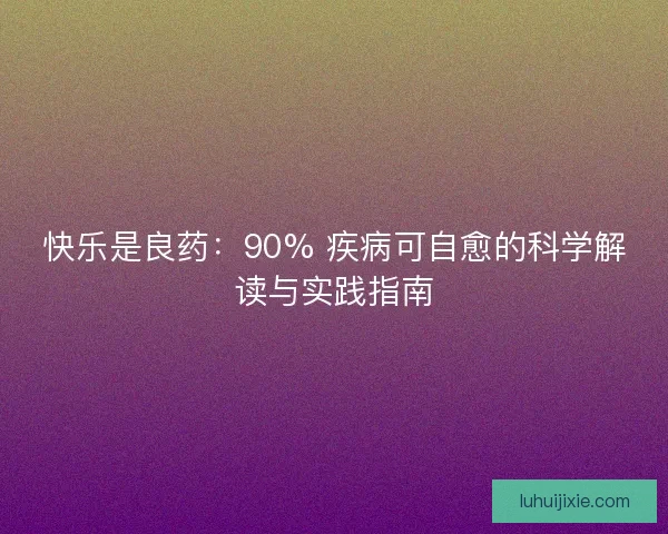 快乐是良药：90% 疾病可自愈的科学解读与实践指南