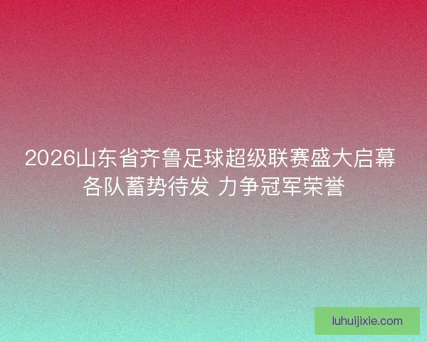 2026山东省齐鲁足球超级联赛盛大启幕 各队蓄势待发 力争冠军荣誉
