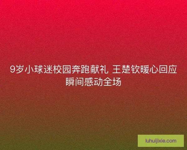 9岁小球迷校园奔跑献礼 王楚钦暖心回应瞬间感动全场 9岁小球迷校园奔跑献礼 王楚钦暖心回应瞬间感动全场